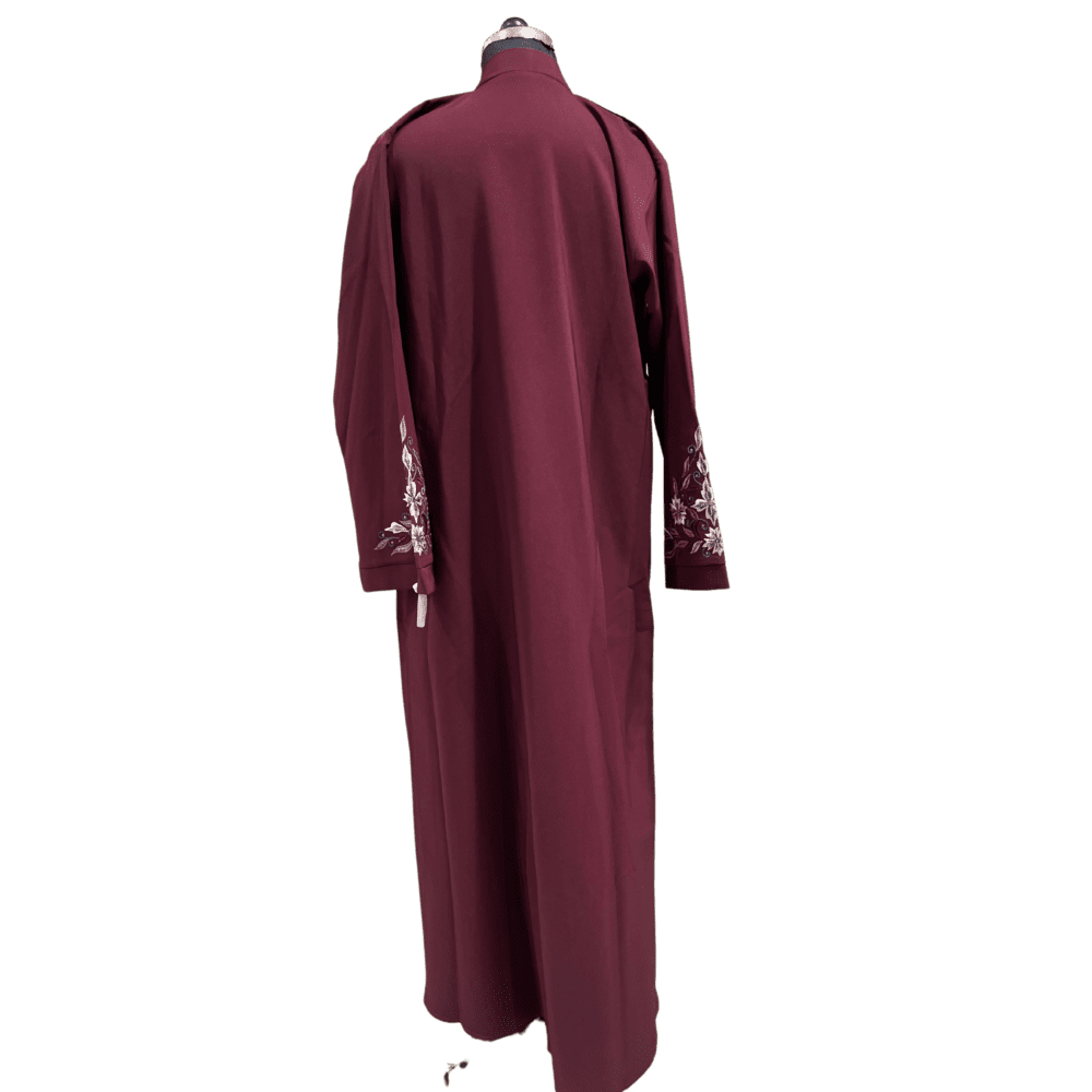 Parada Abaya with Embroidery & Stone Work on Hands (Without Scarf) - Image 3