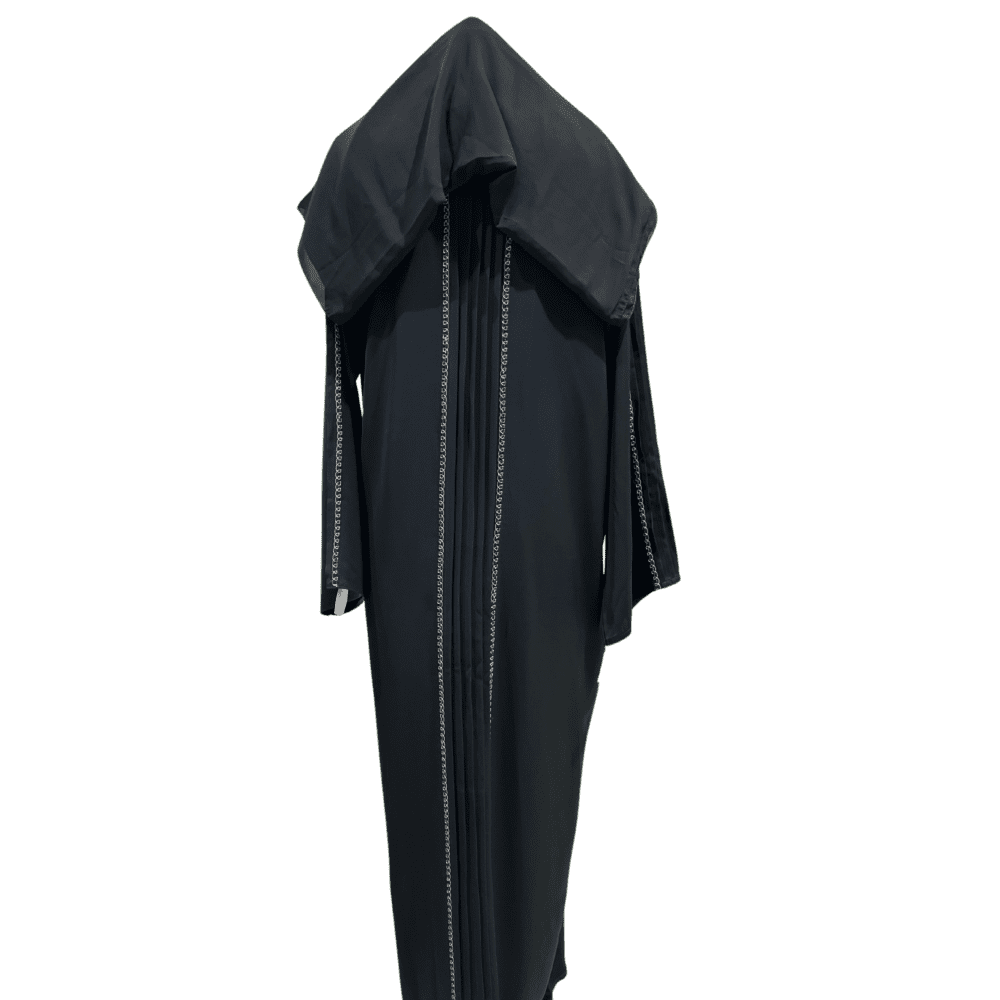 Nida Abaya with Thread Work & Pintex Stone Work (With Scarf) - Image 3