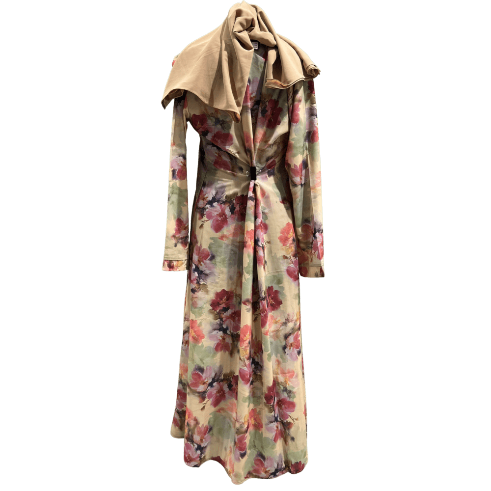 Nida Abaya with Printed Syle (No inner) (With Scarf) - Image 3