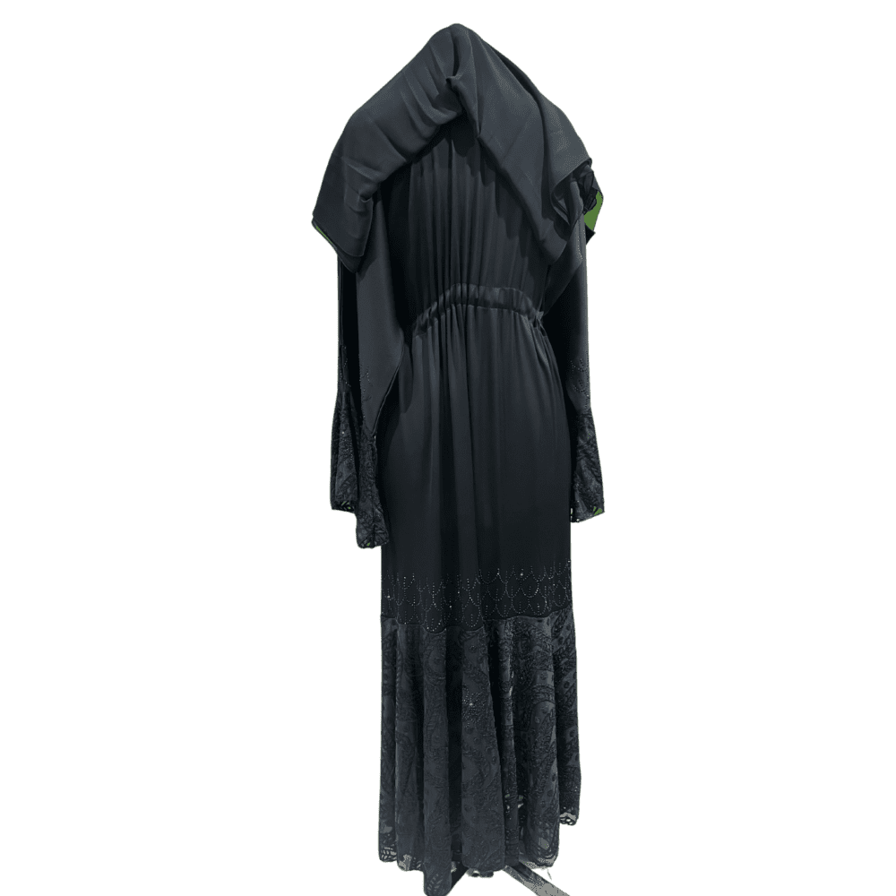 Zoom Abaya with Stone Embroidery (With Scarf) - Image 3