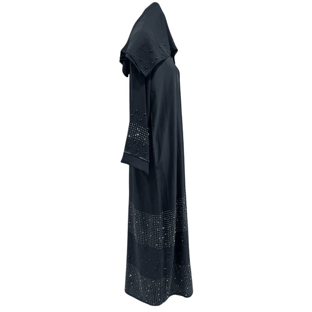 Nida Abaya with Stone Work & Bids (With Scarf) - Image 2