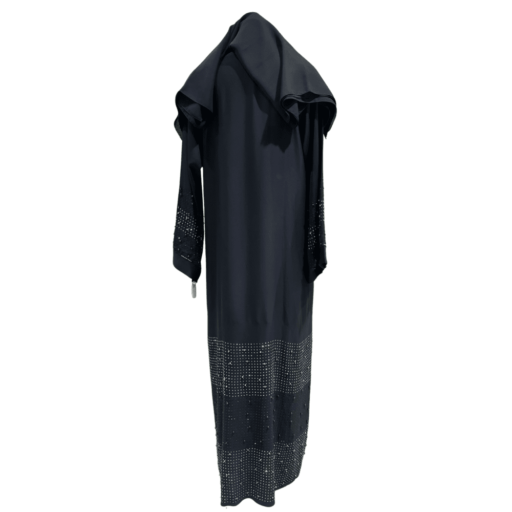 Nida Abaya with Stone Work & Bids (With Scarf) - Image 3