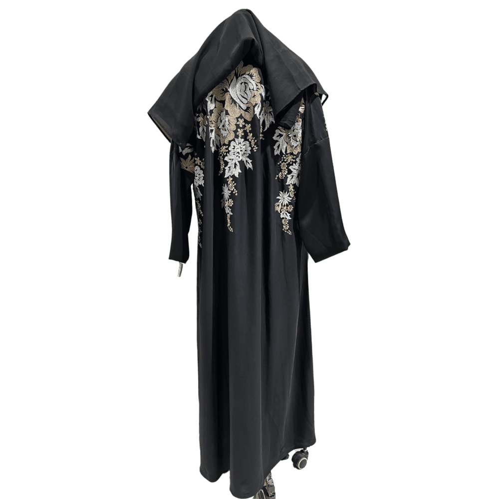 Nida Abaya with Embroidery (With Scarf) - Image 3