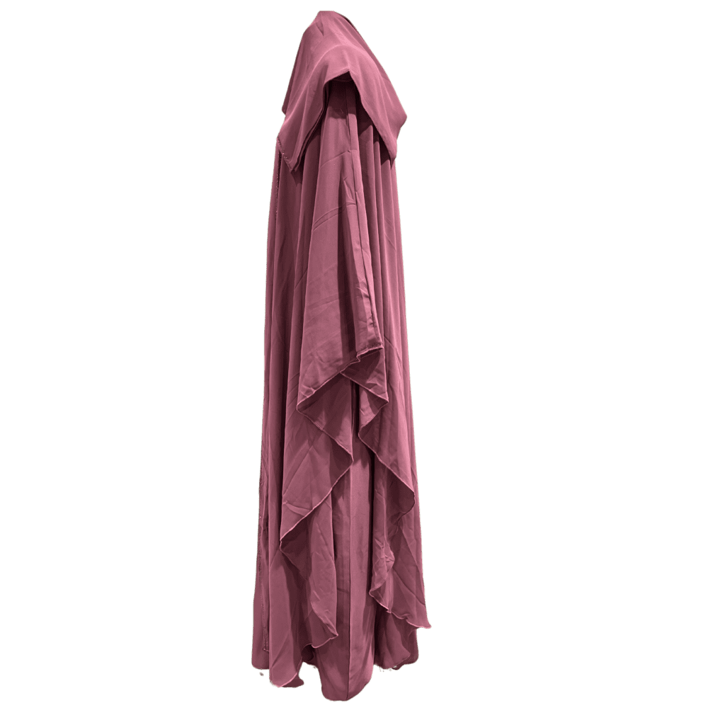 Chiffon Farasha Abaya with Stone work (With Scarf) - Image 4