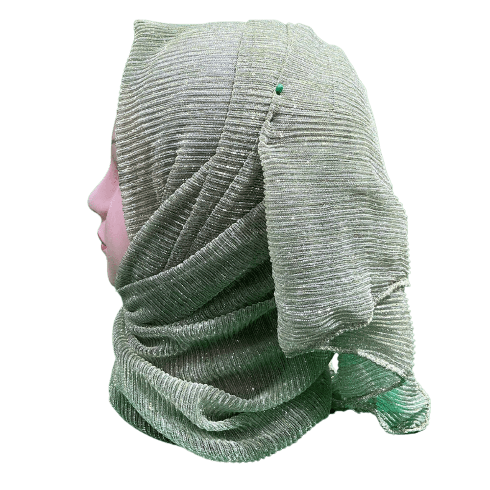 Pista Green Crush Shawl Scarf - Image 2