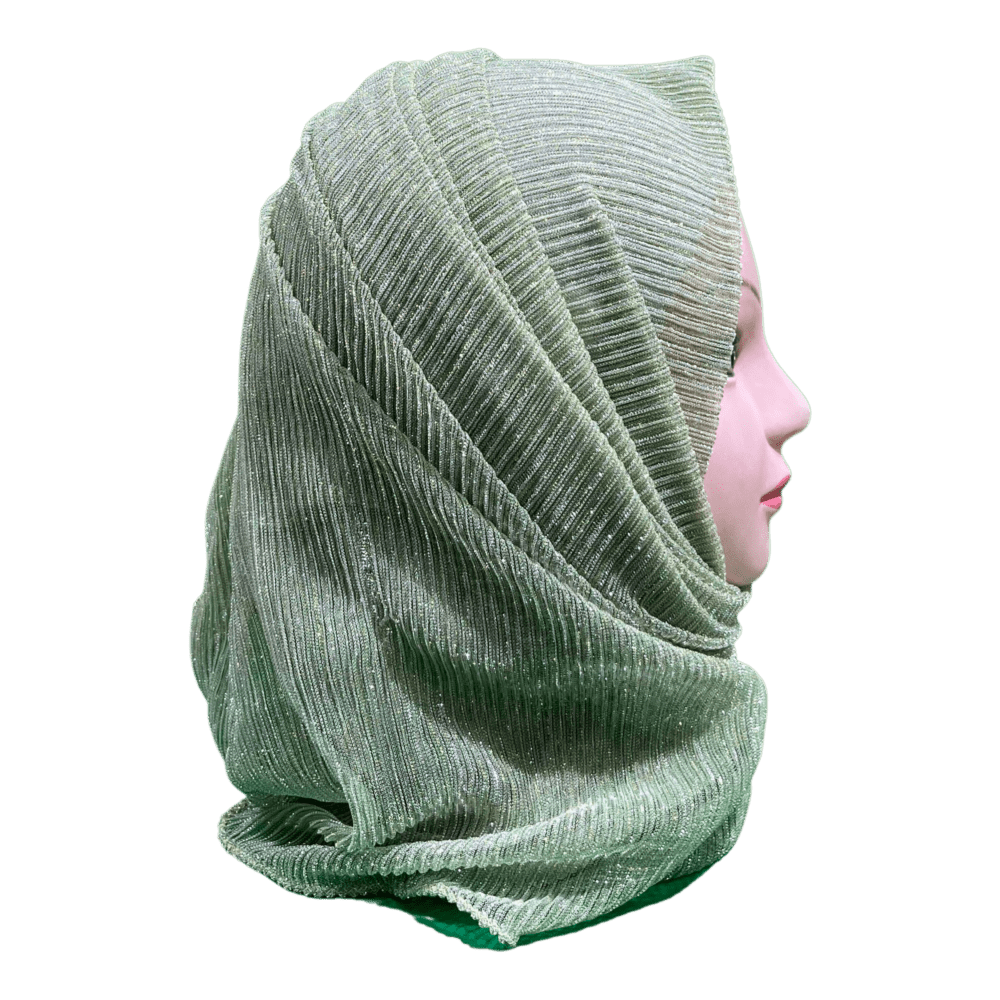 Pista Green Crush Shawl Scarf - Image 3