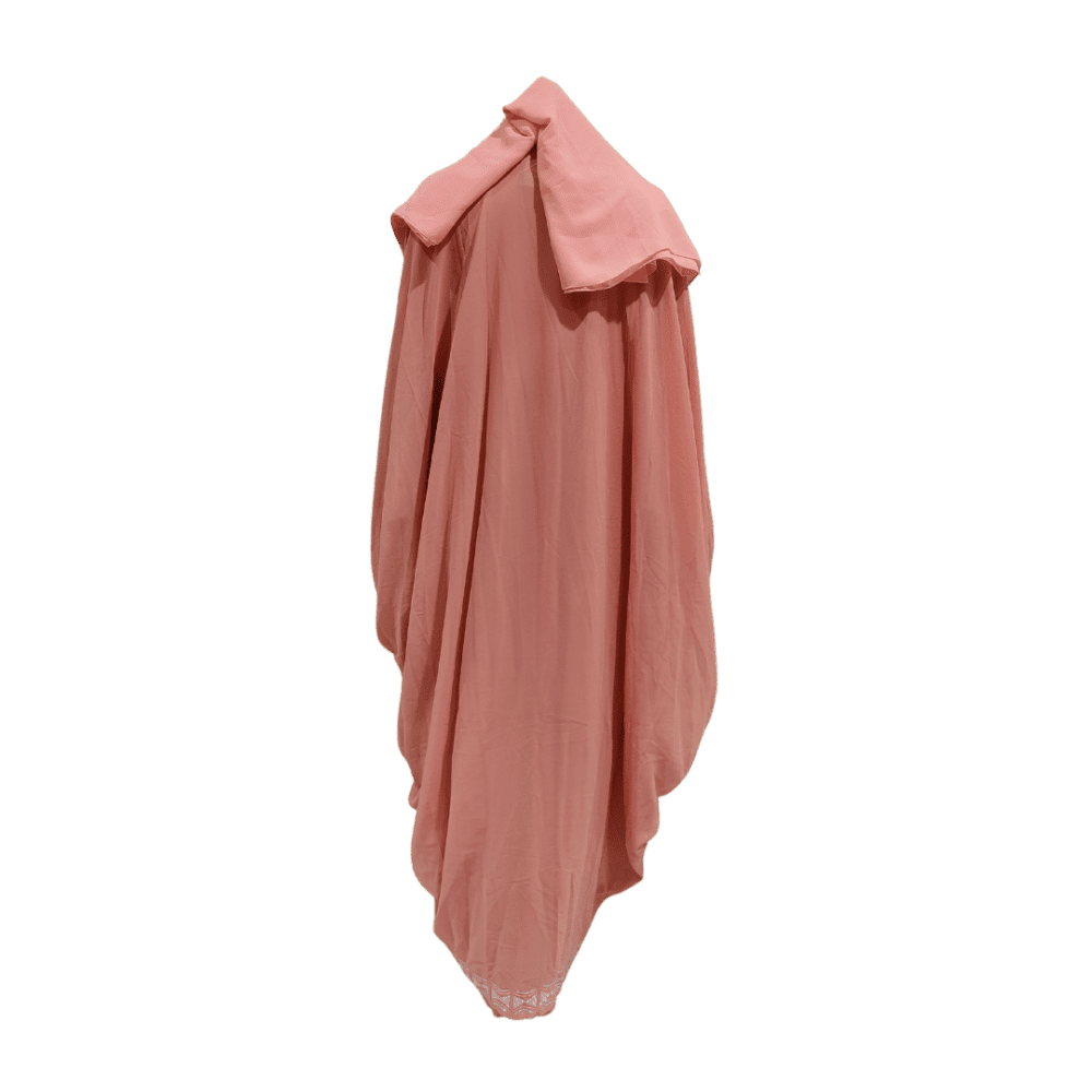 Nida Abaya with Stone work and Chiffon Shrug (With Scarf) - Image 3