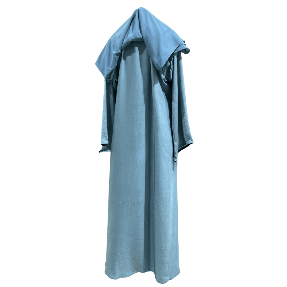 Har Har Maqsood Abaya with One Line Stone (With Scarf) - Image 3