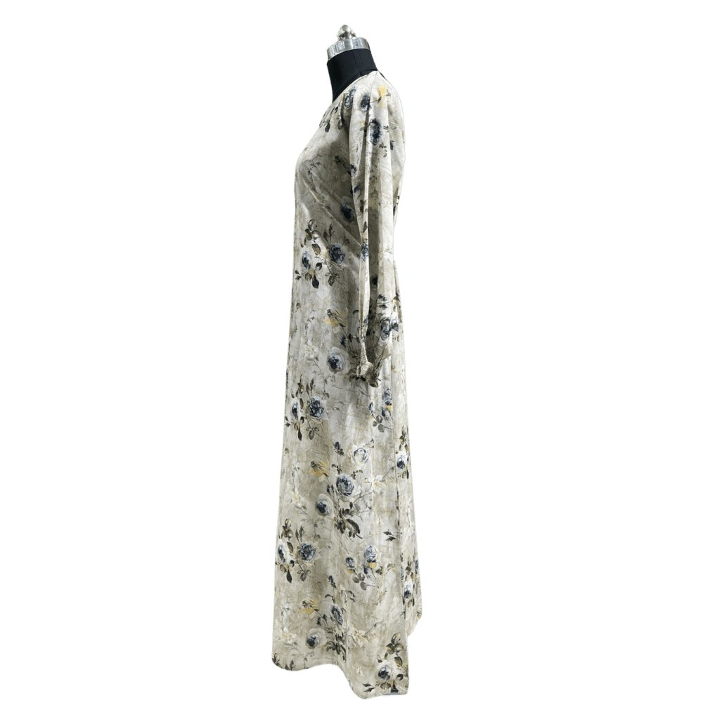 Nida Abaya with Printed Syle (No inner) (Without Scarf) - Image 4