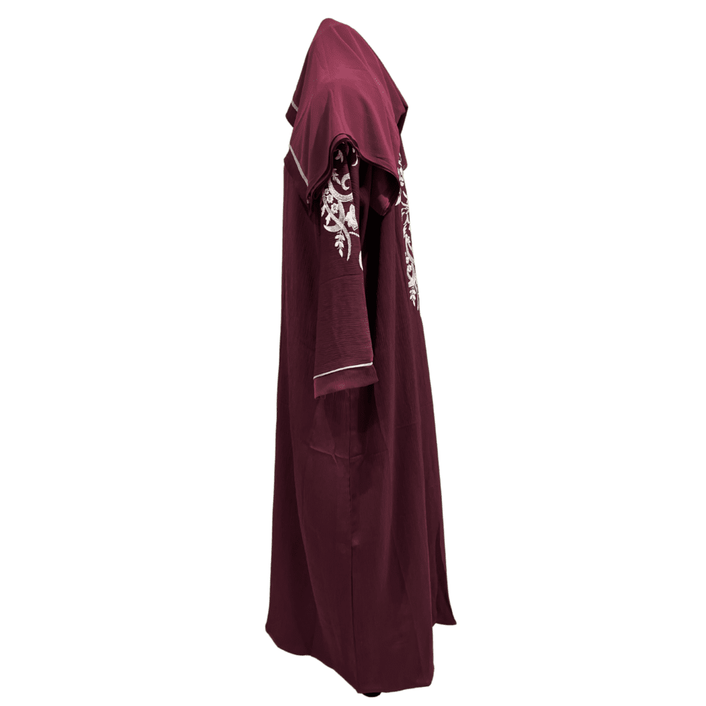 Zoom Abaya with Embroidery (With Scarf) - Image 4
