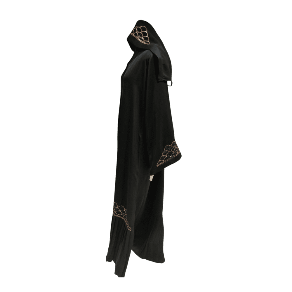 Nida Party-wear Abaya with Stone work (With Scarf) - Image 4