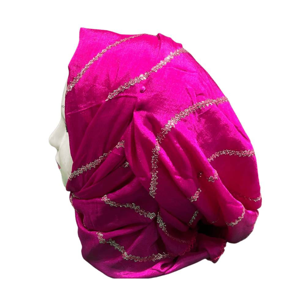 Rani Pink Zari Work Scarf - Image 3