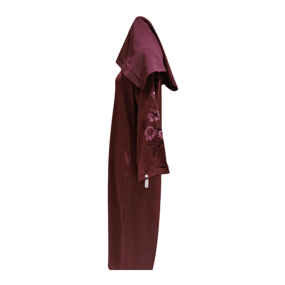 Zoom Fabric Abaya with Embroidery (With Scarf) - Image 4