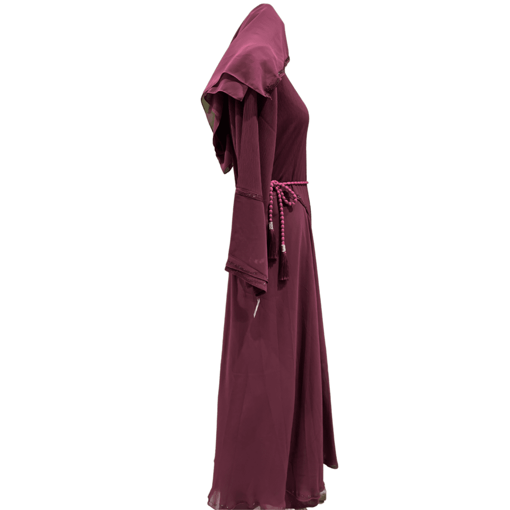 Zoom Abaya with Stone work (With Belt & Scarf) - Image 2