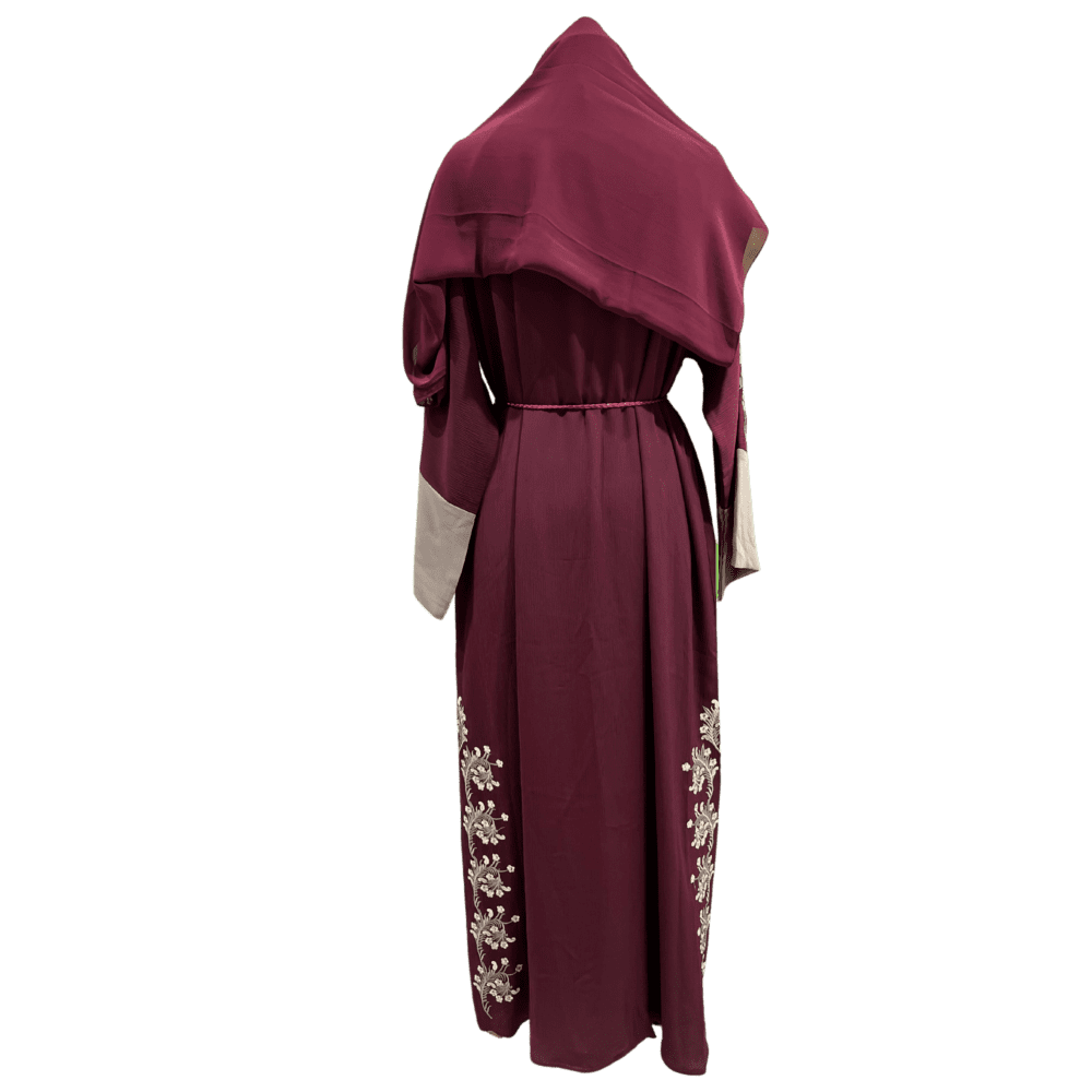 Zoom Abaya with Embroidery (With Scarf) - Image 3