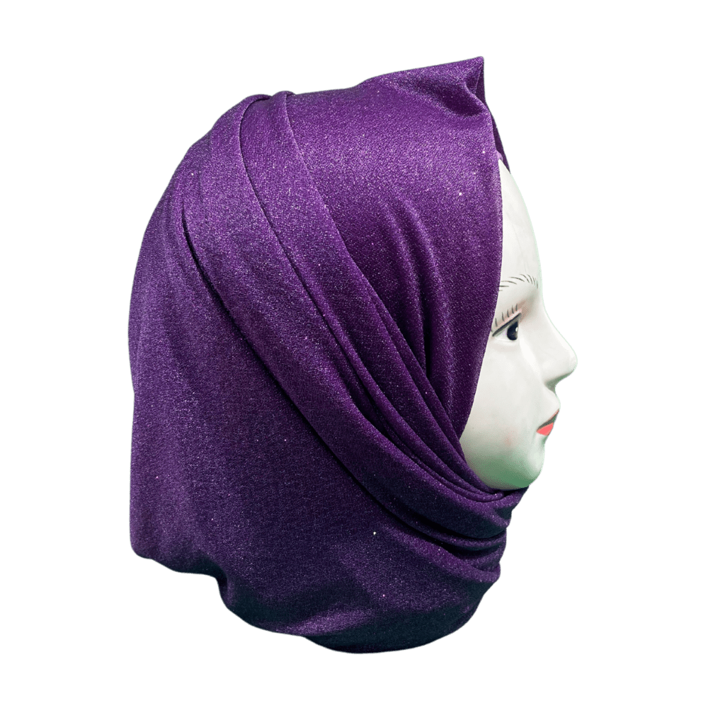 Purple Shimmer Shawl Scarf - Image 2