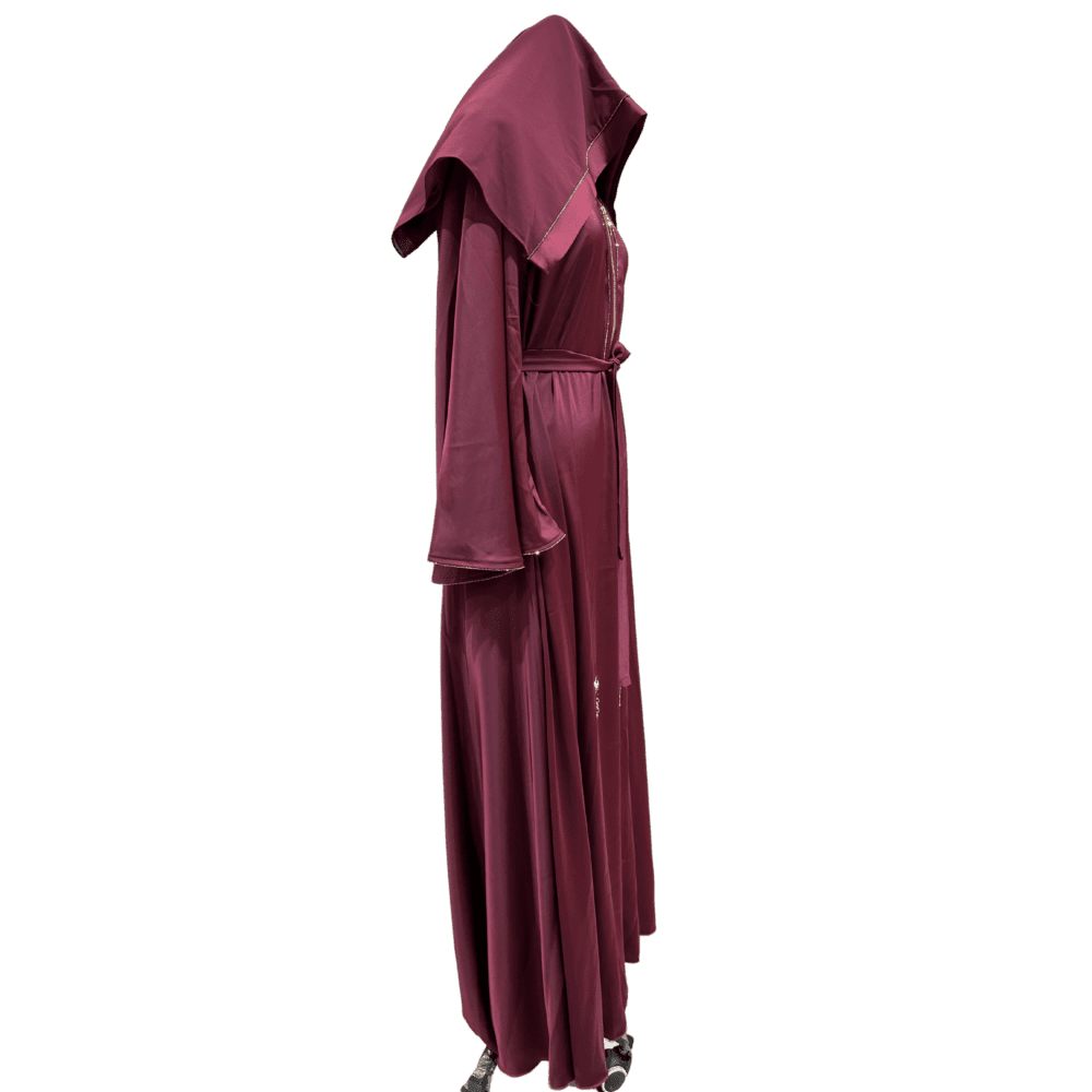 Tick-Tock Abaya with Stone Work (With Scarf) - Image 2