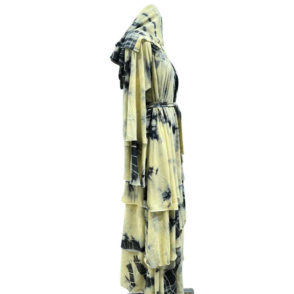 Nida Open Umbrella Abaya with Stone Work (With Scarf) - Image 2