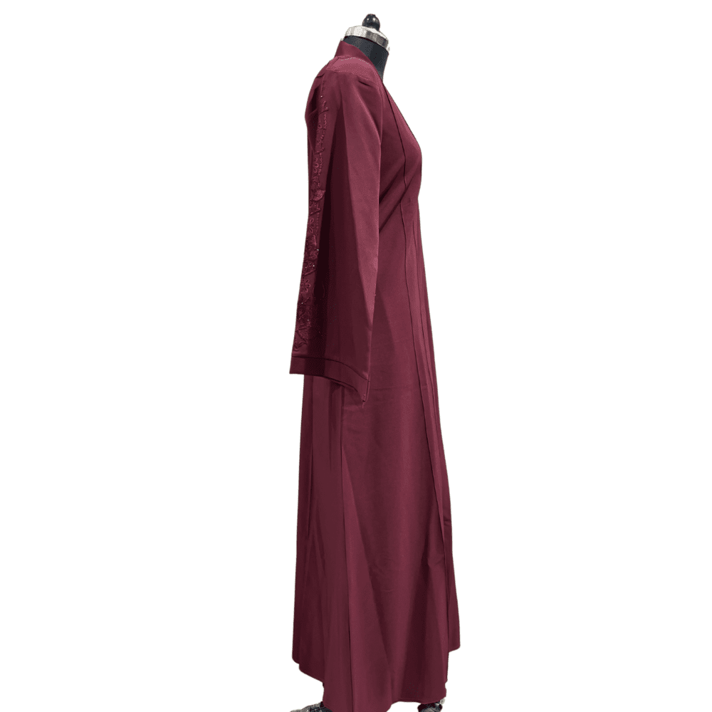 Parada Abaya with Stone Work & Embroidery (Without Scarf) - Image 2