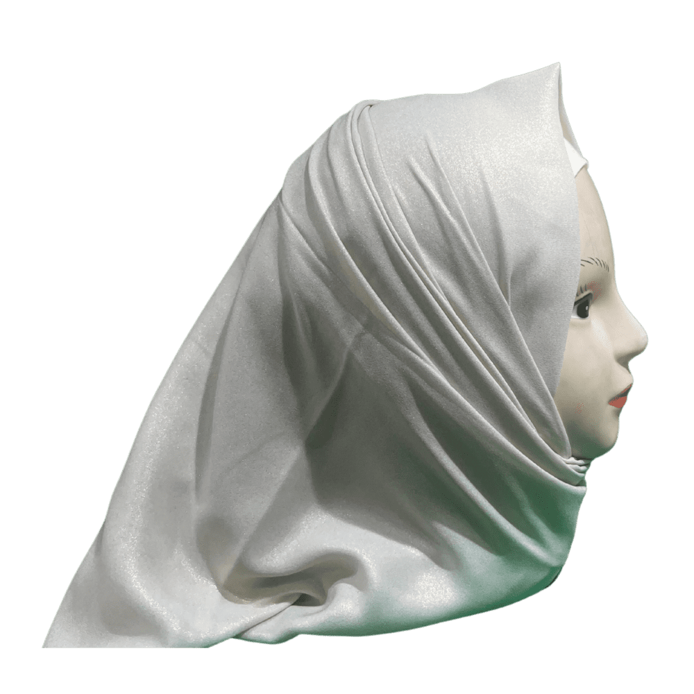 Offwhite Shimmer Jorget Scarf - Image 3