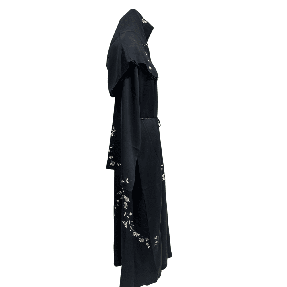 Nida Abaya with Embroidery & Stone Work (With Scarf) - Image 2