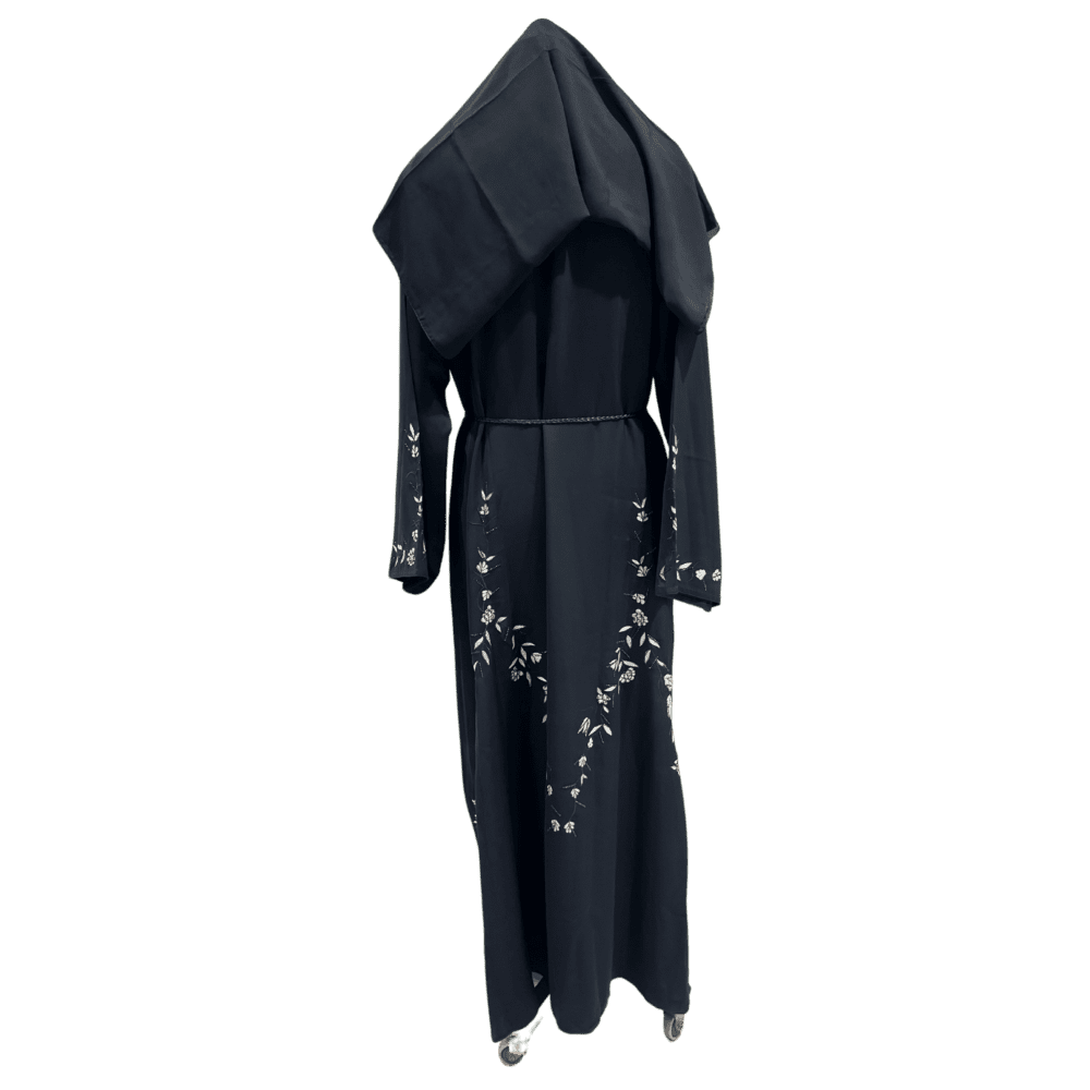 Nida Abaya with Embroidery & Stone Work (With Scarf) - Image 3