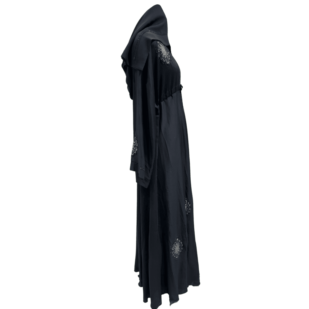 Nida Abaya with Embroidery & Stone Work (With Scarf) - Image 2