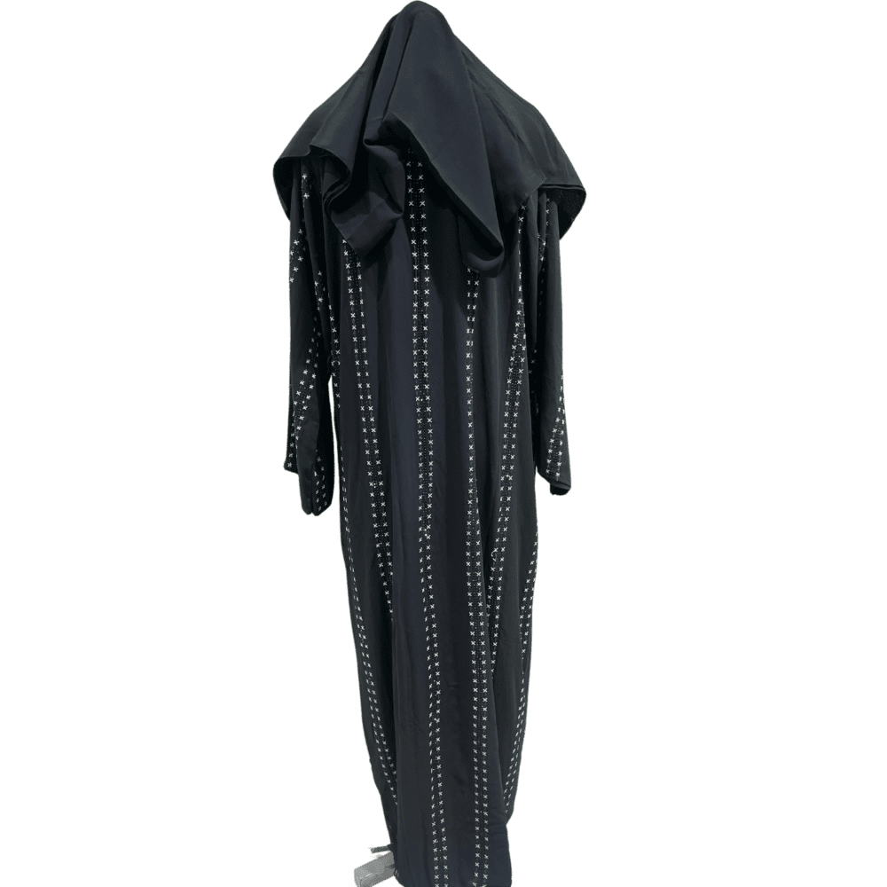 Chiffon Abaya with Embroidery & Stone Work (With Scarf) - Image 3