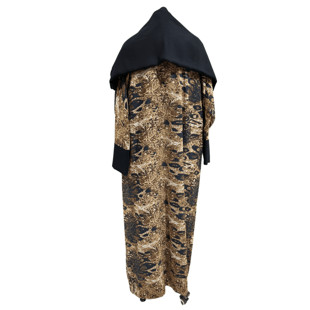 Printed Abaya with Double Layer (With Scarf) - Image 3