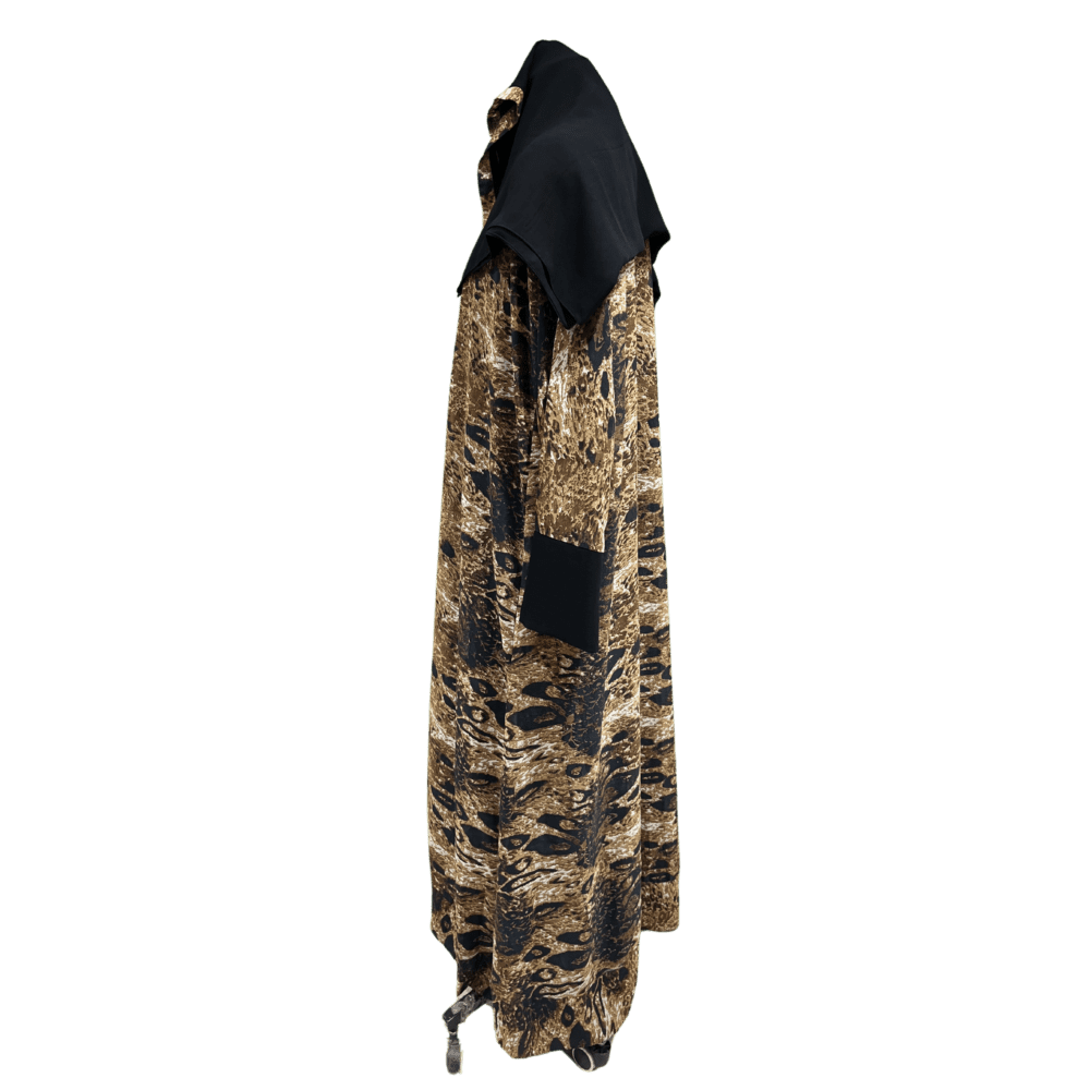 Printed Abaya with Double Layer (With Scarf) - Image 4