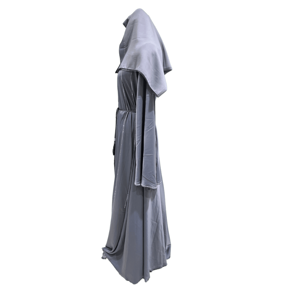 Tick-Tock Abaya with Stone Work (Without Scarf) - Image 4