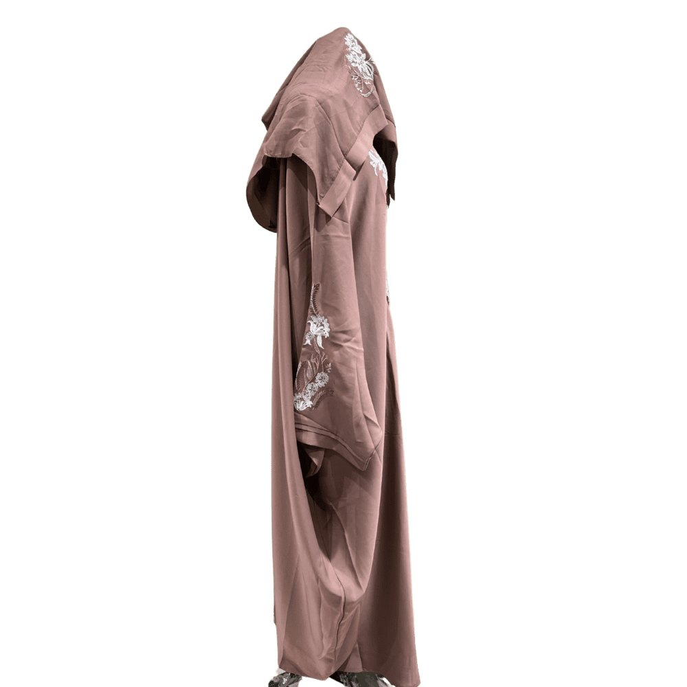 Nida Kaftan Style Abaya with Embroidery (With Scarf) - Image 2