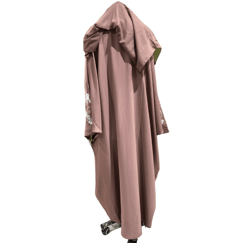 Nida Kaftan Style Abaya with Embroidery (With Scarf) - Image 3