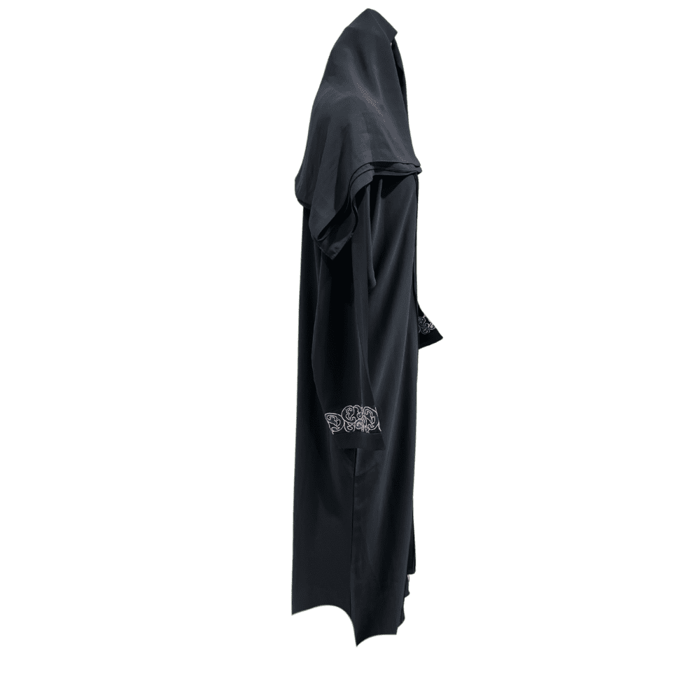 Nida Abaya with Embroidery on Sleeves (With Scarf) - Image 2