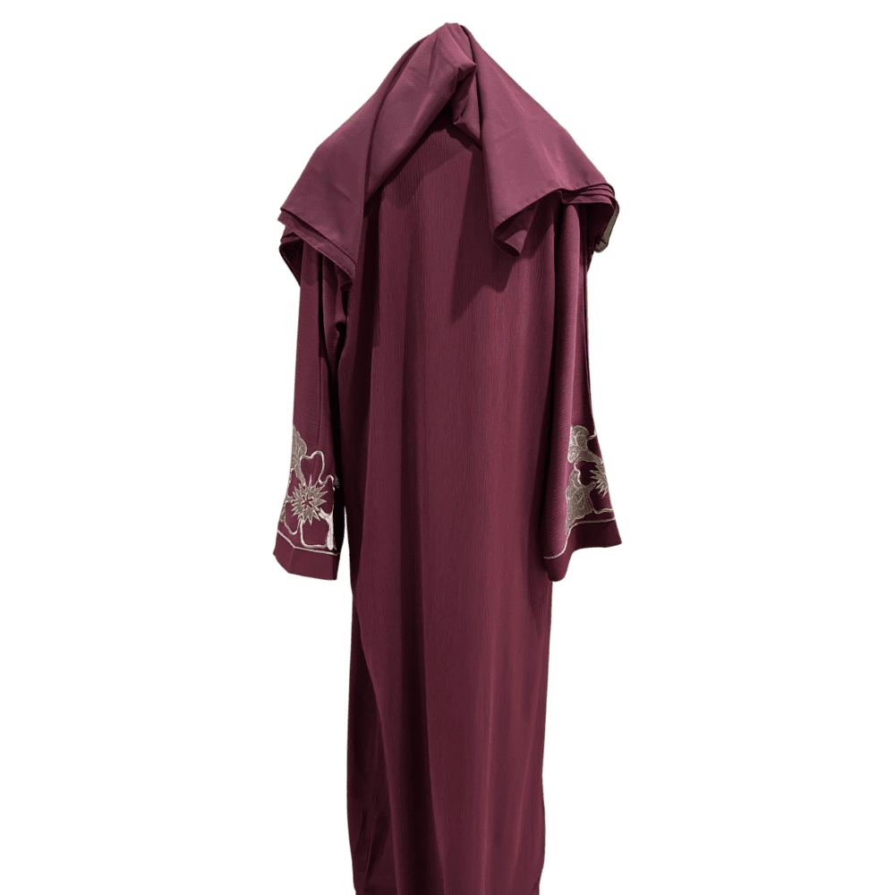 Zoom Abaya with Embroidery (With Scarf) - Image 3
