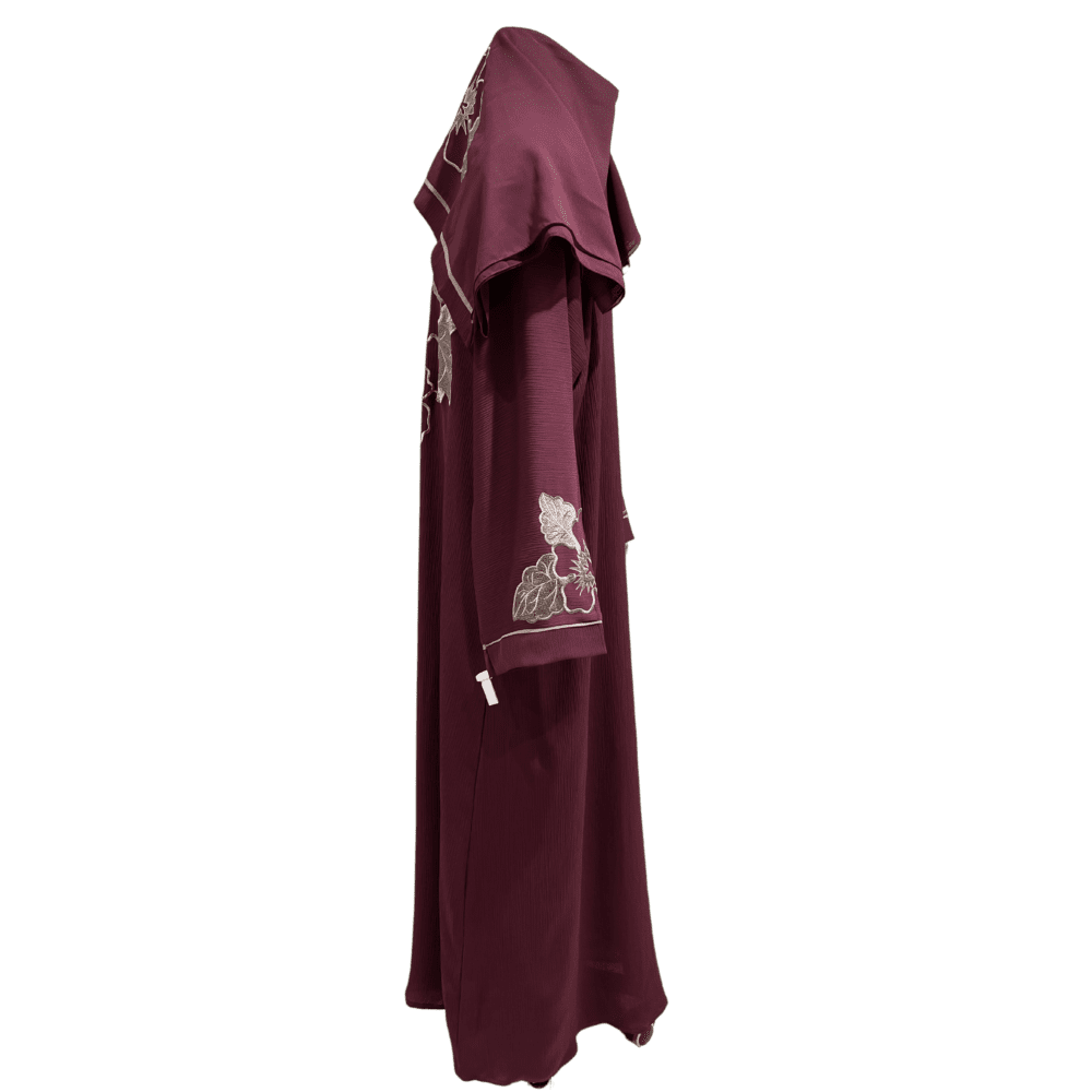 Zoom Abaya with Embroidery (With Scarf) - Image 4