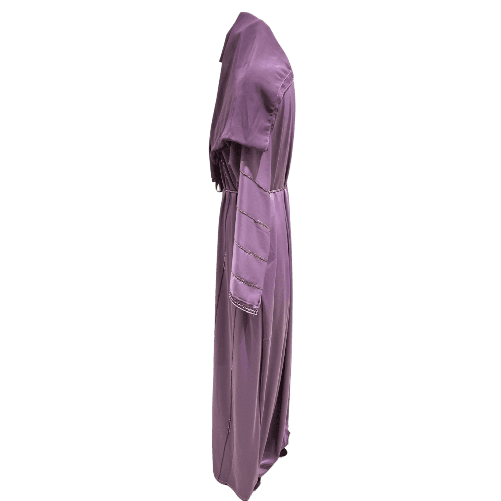 Tick-Tock Abaya with Inner & Stones (With Scarf) - Image 4