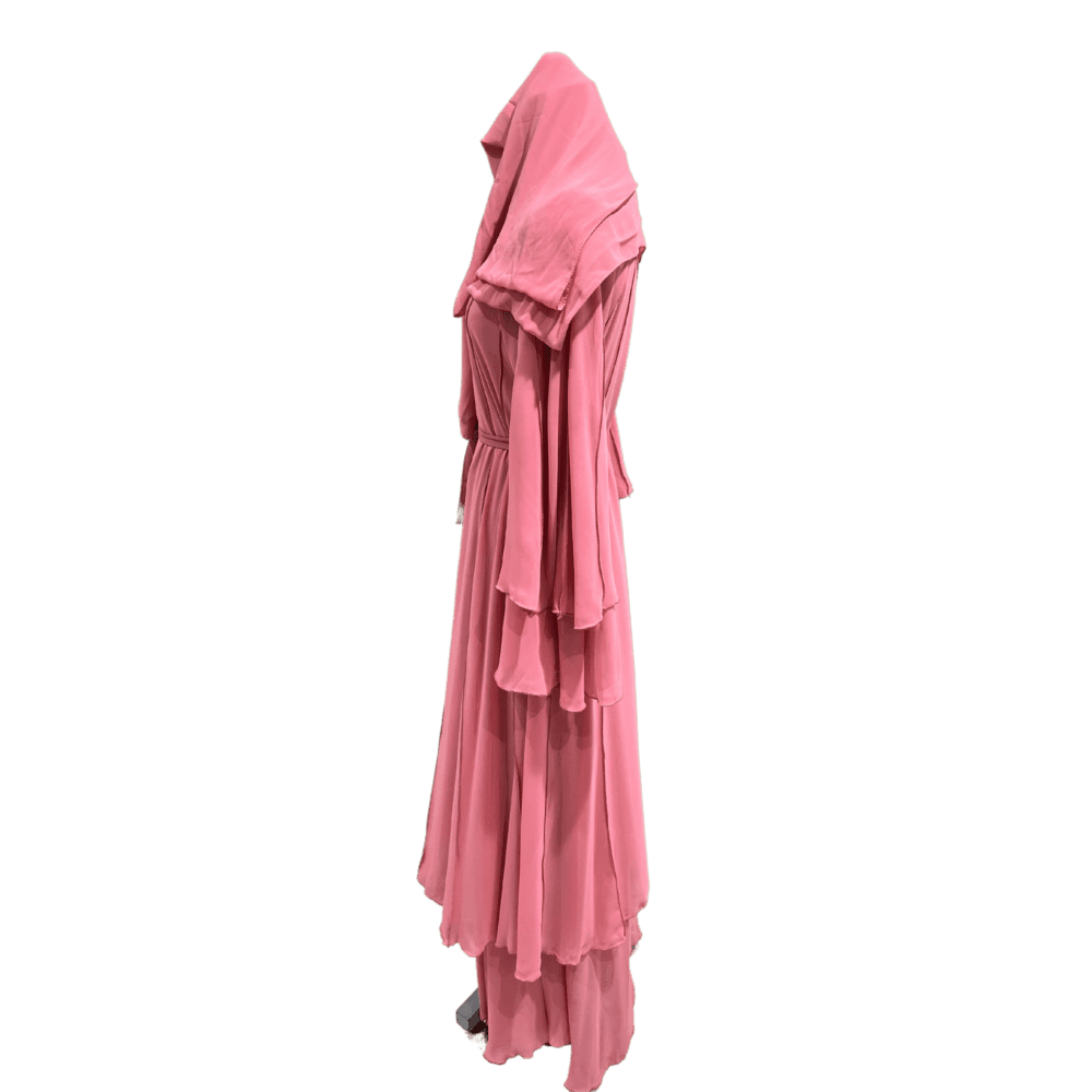 Chiffon Open Umbrella Abaya (With Scarf) - Image 4