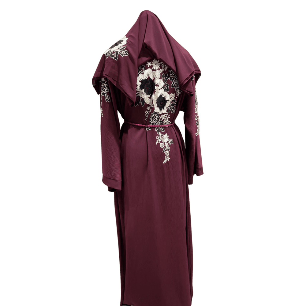 Zoom Abaya with Embroidery (With Scarf) - Image 3