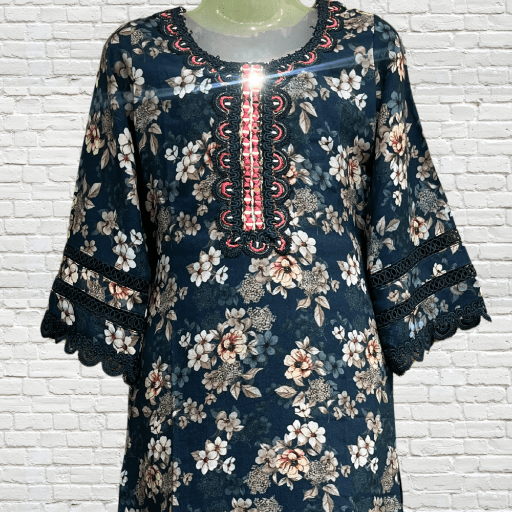 Daily Wear Suit with Lace - Image 2