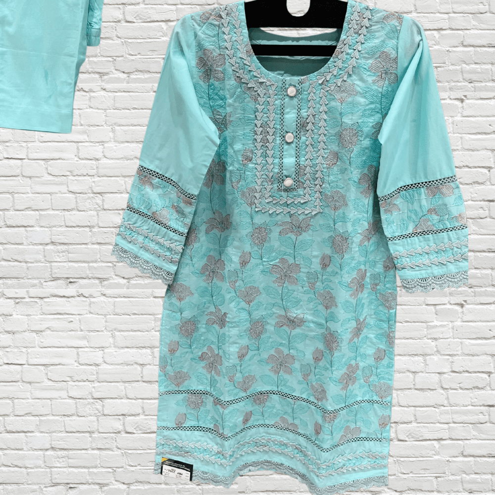 Semi Party Wear Pakistani Suit with Embroidery - Image 2