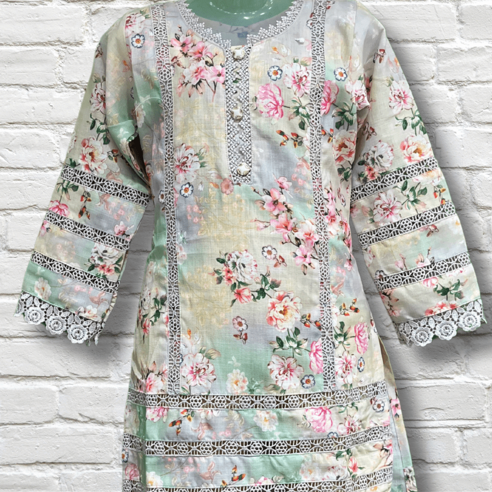 Daily Wear Suit with Lace - Image 2