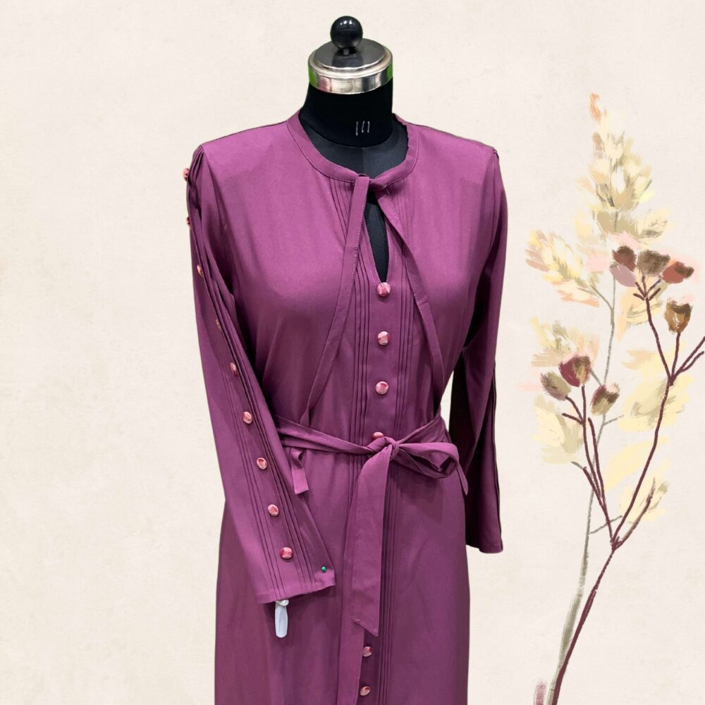 Irani Long Coat Dark Pink - Image 2