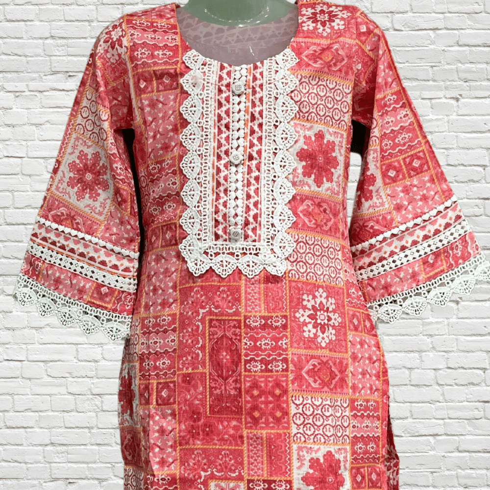 Daily Wear Suit with Lace - Image 2