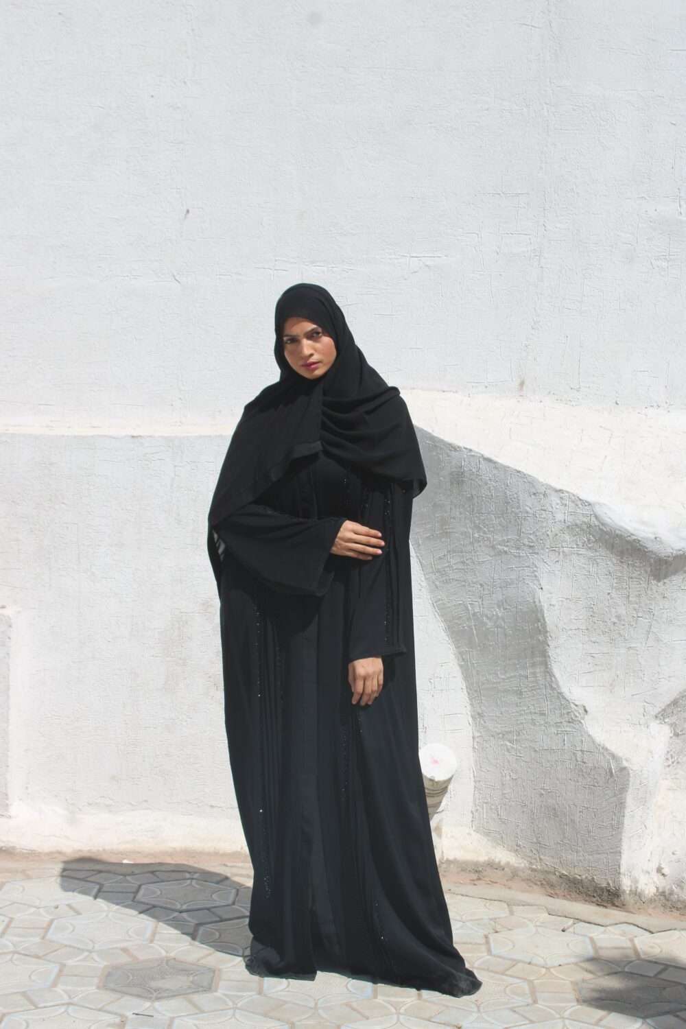 Black Abaya with Kardana Work - Image 6