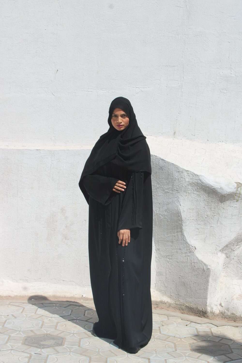 Black Abaya with Embroidery