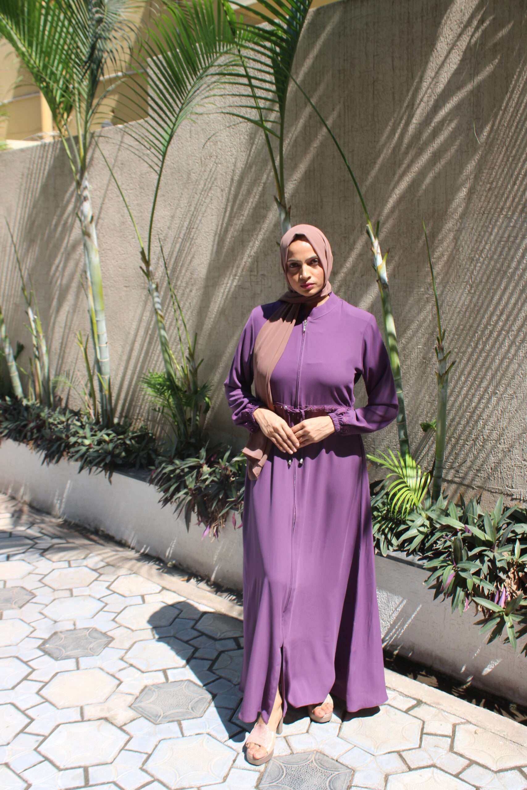 Purple Turkish Abaya - Image 4