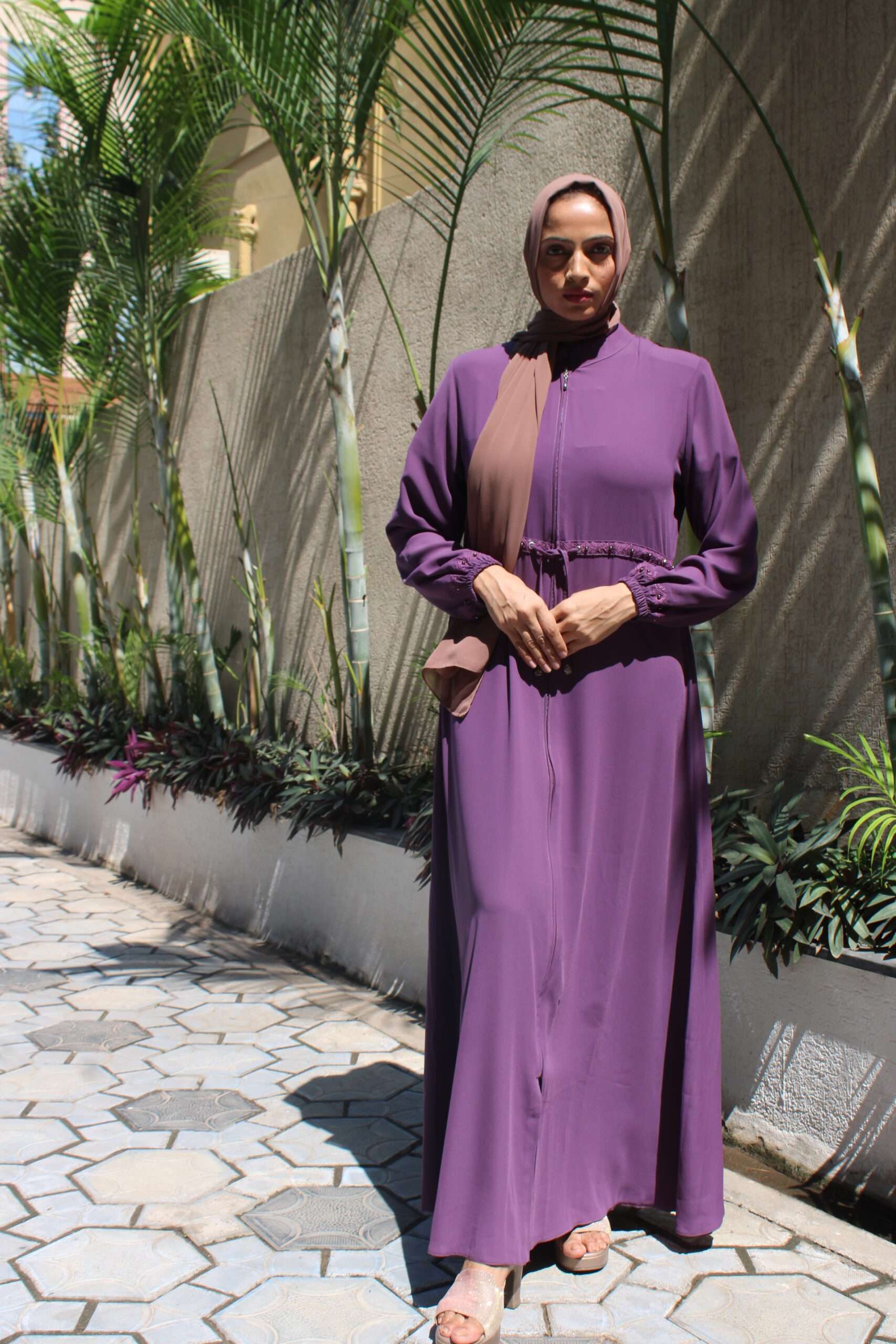 Purple Turkish Abaya - Image 2