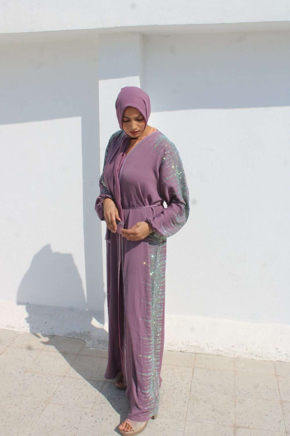 Zoom Abaya with Heavy Stone Work - Image 13
