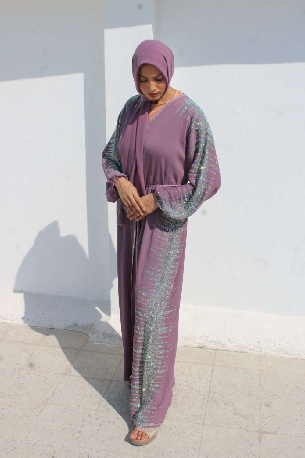 Zoom Abaya with Heavy Stone Work - Image 12
